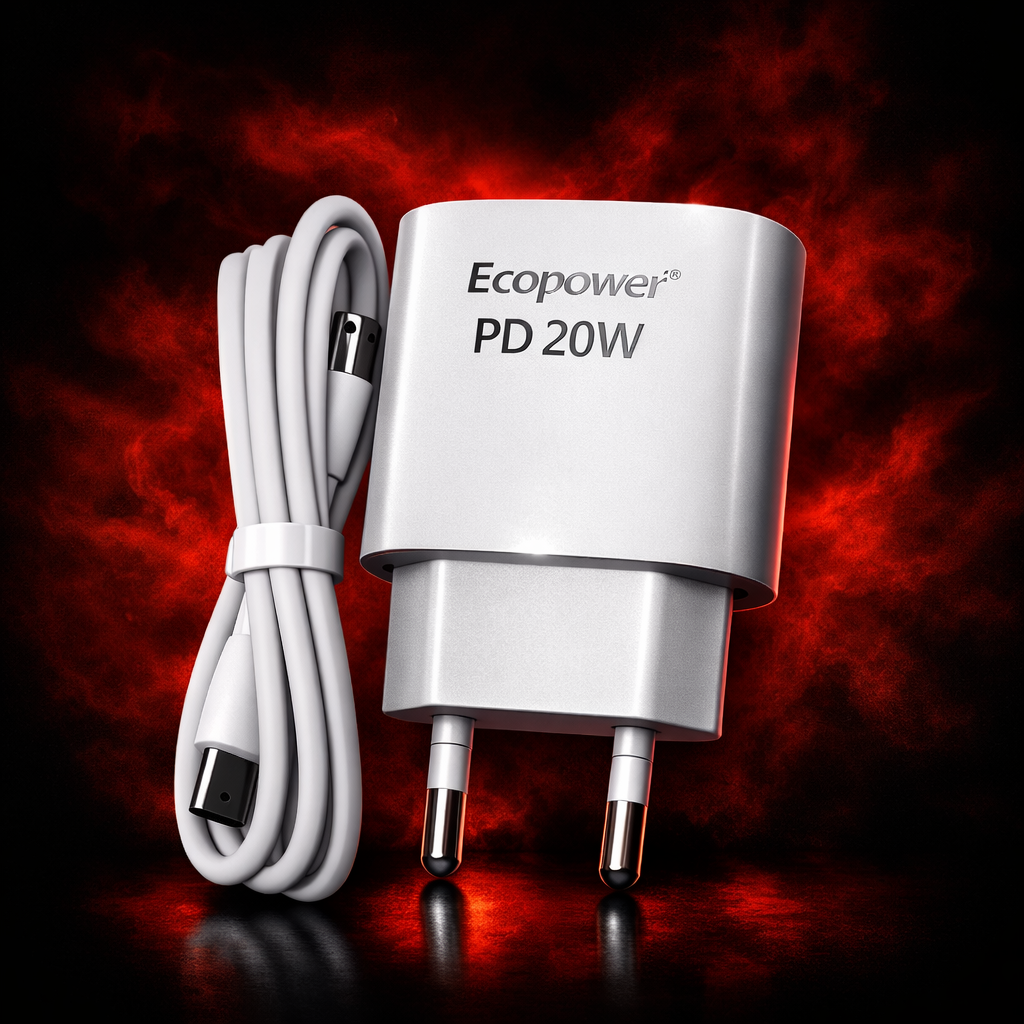 Cargador Rápido EcoPower 20W PD para iPhone